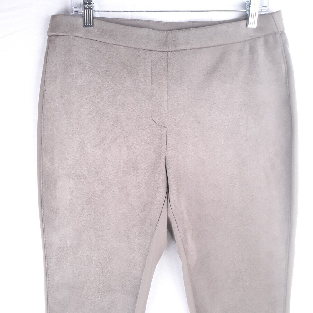 Chicos‎ Womens Beige Taupe Suede Front Ponte Leggings Pants Size12 - Picture 3 of 10